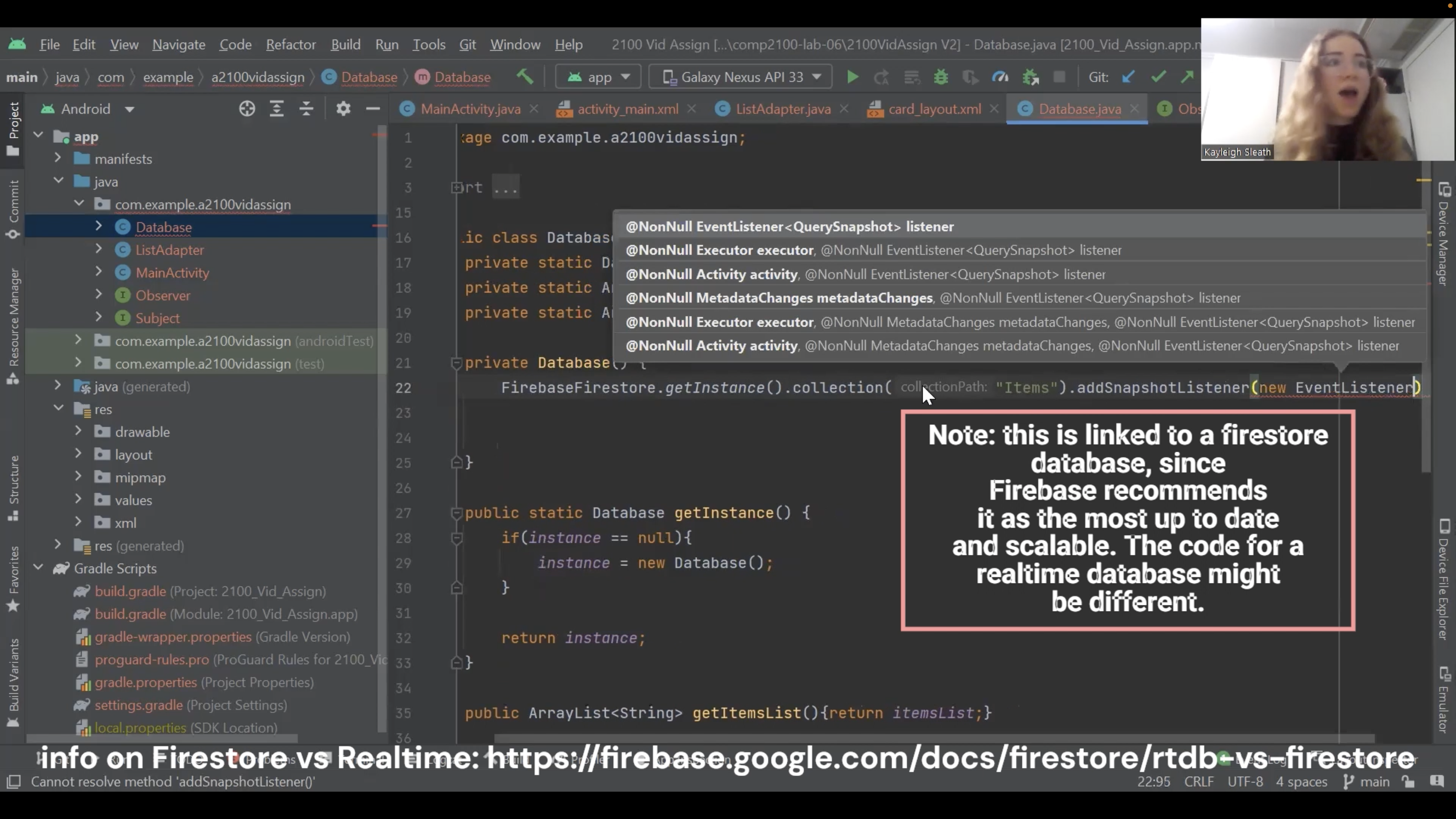 22S2 Syncing Data With Firebase – Kayleigh Sleath